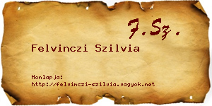 Felvinczi Szilvia névjegykártya
