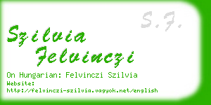 szilvia felvinczi business card